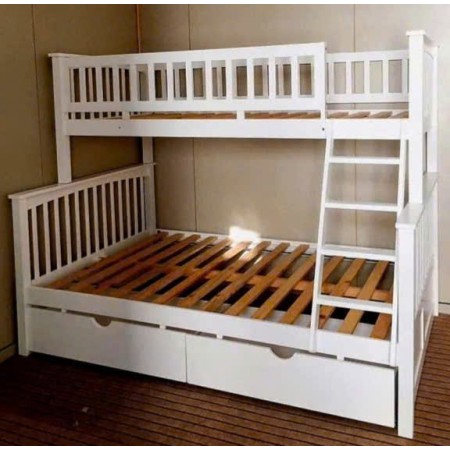 B1412 Wh : Giường 2 Tầng + Hộc Kéo - 1m2 / 1m4 B1412 Wh : Giường 2 Tầng + Hộc Kéo - 1m2 / 1m4